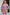 Multicolor Plus Size Abstract Print Pleated Surplice Long Sleeve Dress