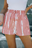 Pink Tie Dye Drawstring Casual Shorts