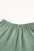 Green High Waist Pocketed Ruffle Shorts