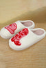 Racing Red Western Graphic Embroidered Sherpa Home Slippers