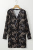 Black Wild Tiger Print Button Front Cardigan