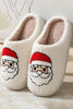 White Christmas Santa Clause Graphic Plush Slippers