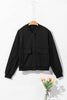 Black Big Pockets Baseball Collar Jacket