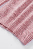 Pink Subtle Heather Knit Bishop Sleeve Sweater