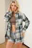 Green Plaid Button Up Patch Pocket Shirt