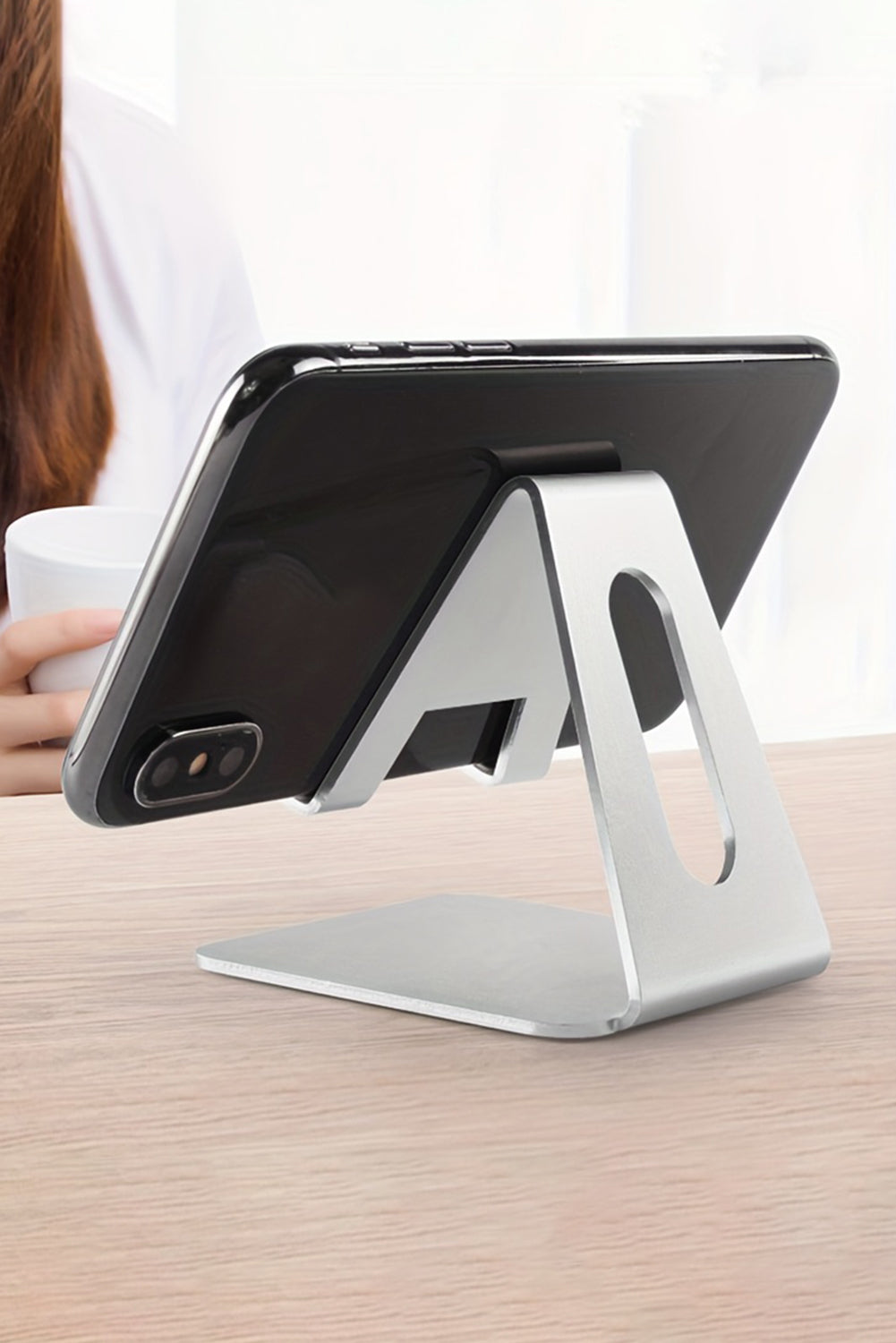 Silvery Universal Mobile Phone Holder Stand