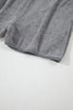 Gray Long Sleeve Top and Drawstring Shorts Lounge Set