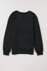 Black Merry And Bright Cable Knit Pullover Sweatshirt