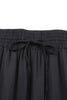 Black Drawstring Elastic Waist Casual Wide Leg Pants