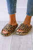 Leopard Print Thick Sole Slip On Slippers