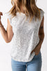 Apricot Sequin Round Neck Tank Top