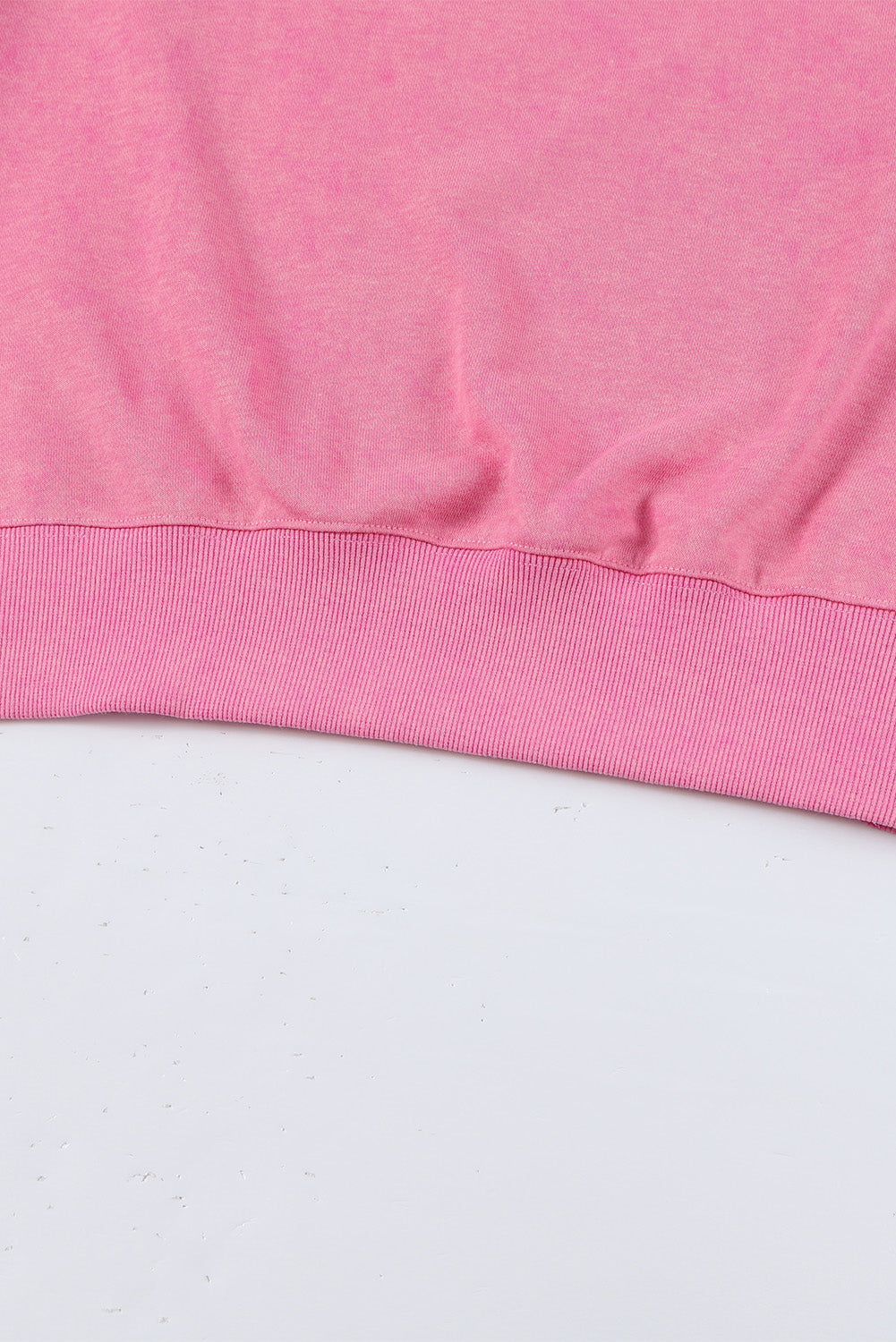 Pink Drop Shoulder Ribbed Trim Oversized Sweatshirt