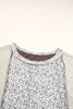 Leopard Colorblock Textured Knit Patchwork Top