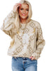 Parchment Steer Head Graphic Aztec Pullover Sweatshirt