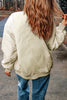 Apricot Solid Color Puffer Zipped Coat