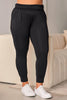 Black Plus Size High Waist Pocketed Skinny Pants