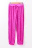 Rose Tie High Waist Sequin Jogger Pants