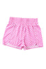 Pink Plaid High Waisted Athletic Shorts