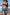 Blue Black Ombre Shading Push Up Bikini and Boardshort