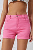 Pink Ashlee High Waisted Denim Shorts