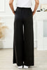 Gray Mineral Washed  Drawstring Retro Wide Leg Pants