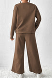 Dark Brown Ultra Loose Textured 2pcs Slouchy Outfit