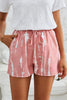 Pink Tie Dye Drawstring Casual Shorts