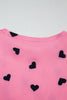Pink Valentines Heart Print Tee and Pants Lounge Set